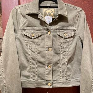☘️ *NWT*Michael Michael Kors Safari Green Jean  Jacket - S